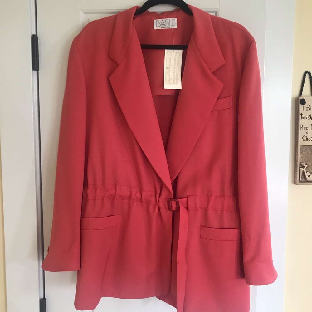 Basile belted hot pink blazer - NEW WITH TAGS